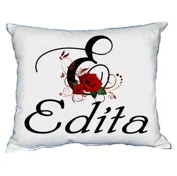 Dekorativní polštářek Polštář s dámským jménem EDITA (polštářek dámské jméno )