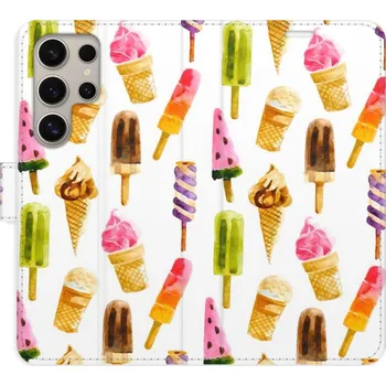 Pouzdro na mobilní telefon Flipové pouzdro iSaprio - Ice Cream Pattern - Samsung Galaxy S24 Ultra