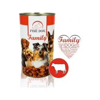 Krmivo pro psa FINE DOG Family konzerva pro PSY 1240g - NEW - Hovězí
