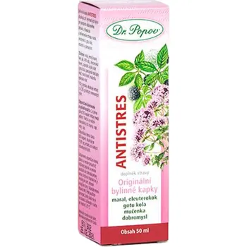Přírodní produkt Dr. Popov antistres bylinné kapky 50ml
