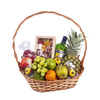 Dárkový potravinový koš Velikonoční koš pro dospěláky Bez Flašky