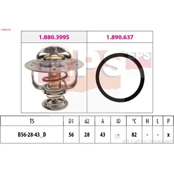 Automobilové těsnění Termostat, chladivo EPS 1.880.522