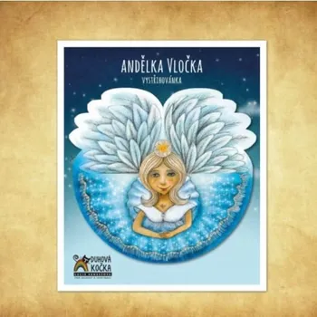 Vánoční dekorace Duhová kočka Vystřihovánka - Andělka Varianta: Vločka