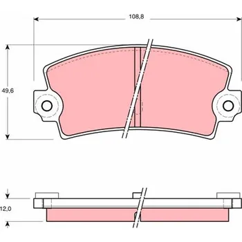 Brzdová destička Sada brzdových destiček, kotoučová brzda TRW GDB155