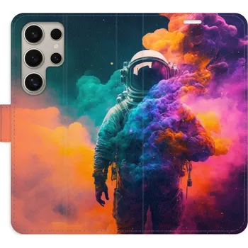 Pouzdro na mobilní telefon Flipové pouzdro iSaprio - Astronaut in Colours 02 - Samsung Galaxy S24 Ultra
