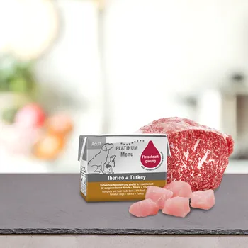 Krmivo pro psa Platinum Natural Menu Iberico + Turkey - Iberico + Krocan 90 g - 12 ks masová směs pro psy