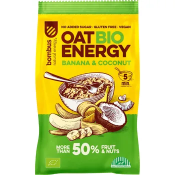 Bombus oat bio energy ovesné vločky Banana & Coconut 65g