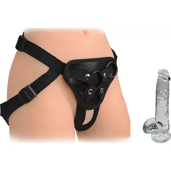Připínací penis Strap-on s malým penisem - 14,5 cm