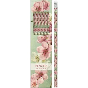 Set školních potřeb Ołówki ozdobne STPEN32 kwiaty wiśni - 6 sztuk