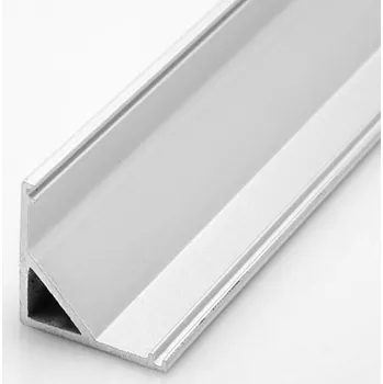 LED lišta Profil WIRELI UNI CORNER stříbrný elox, 16x16x3000mm (metráž)