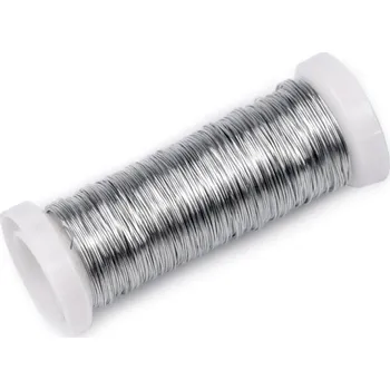 Korálek Dekorace - Drátek 0,3mm/50g stříbrný