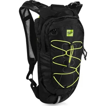 Sportovní batoh Spokey DEW Sportovní, cyklistický a běžecký batoh 15 l, černý s žluto-zelenými d