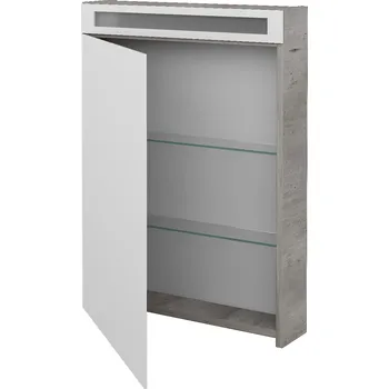 Koupelnový nábytek Dřevojas Jednodvéřová galerka MAX GAO 60 - L17 Černá vysoký lesk / Levé