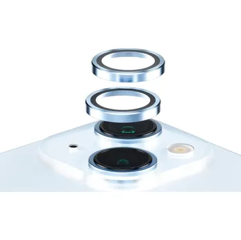 Pouzdro na mobilní telefon PanzerGlass Hoops ochrana fotoaparátu na iPhone 15 / 15 Plus Modrá
