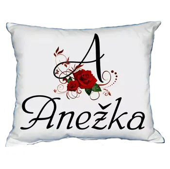 Dekorativní polštářek Polštář s dámským jménem ANEŽKA (polštářek dámské jméno )