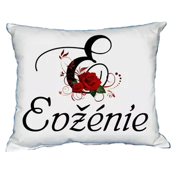 Dekorativní polštářek Polštář s dámským jménem EVŽÉNIE (polštářek dámské jméno )