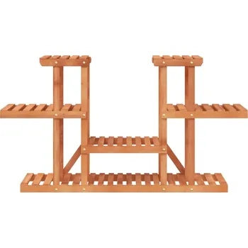 Stojan na květiny Stojan na květiny z masivního jedlového dřeva 110 x 25 x 73 cm, světle hnědý