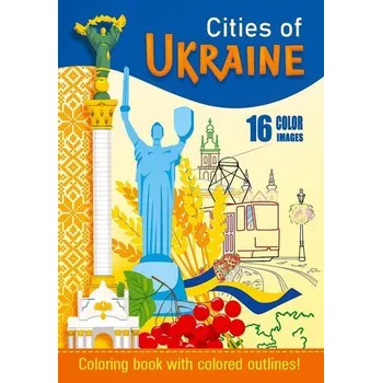 Set školních potřeb Kolorowanka A4 16 obrazków Miasta Ukrainy