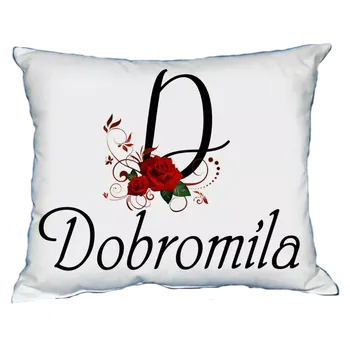 Dekorativní polštářek Polštář s dámským jménem DOBROMILA (polštářek dámské jméno )