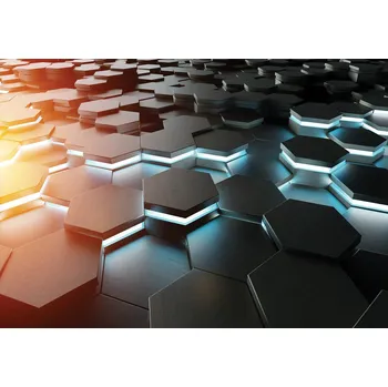Fototapeta Postershop Fototapeta vliesová: 3D abstrakce hry hexagonu - 368x254 cm