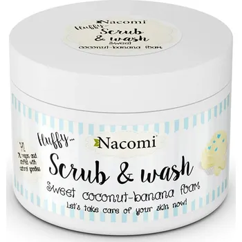 Tělový peeling Nacomi - peelingová mycí pěna, Kokos - banán, 180 ml