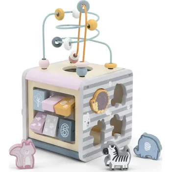 Dřevěná hračka Viga Dřevěný box s aktivitami 5v1