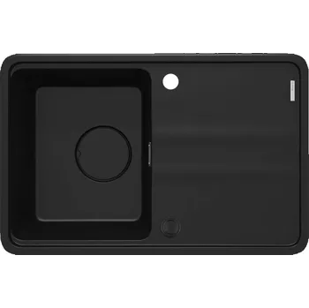 Granitový dřez Deante Jednodřez granitový s odkapem, Nero ZKM_N11A