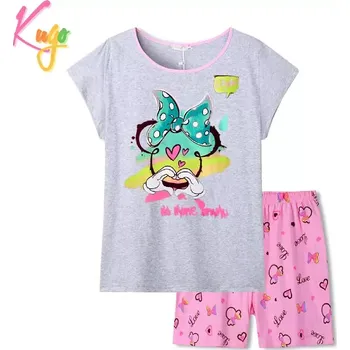 Dívčí pyžamo Dívčí letní pyžamo Kugo WP0918, šedé