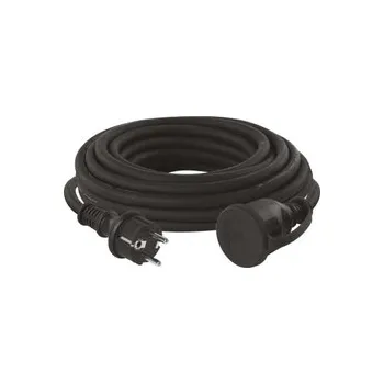 Prodlužovací kabel Venkovní prodlužovací kabel 10 m / 1 zásuvka / černý / guma-neopren / 250 V / 2,5 mm2