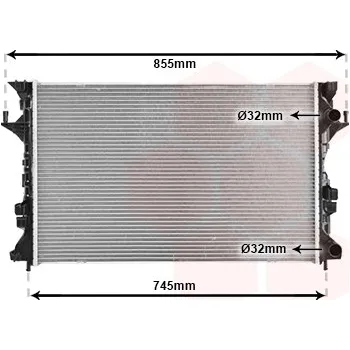 Chladič motoru Chladič, chlazení motoru VAN WEZEL 43002438