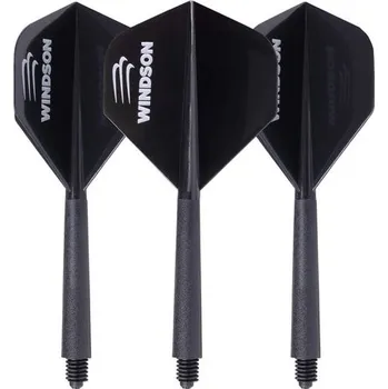 Příslušenství pro šipky Letky s násadkami Astix Windson černé L 33 mm (dlouhé ve stylu Condor)