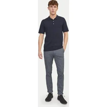 Pánské kalhoty Jack & Jones Chino kalhoty Marco 12206199 Modrá Slim Fit 33_34