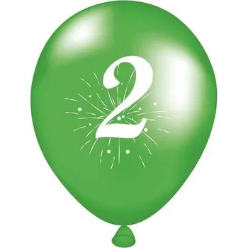 Latexové balónky s potiskem "2", TORO party, set 5ks
