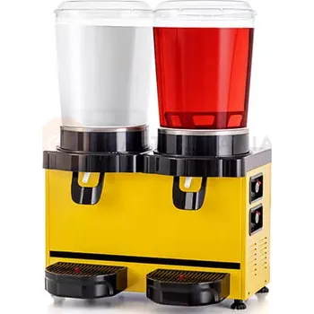 Barová židle Chladící dávkovač nápojů, 2x 10 l, żółty, 500x390x700 mm | RESTO QUALITY, Panoramic MM20.AY