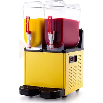 Barová židle Granitor na sorbety, slush shake, granity, ledové nápoje, žlutý, 2x 12 l, 390x530x770 mm | RESTO QUALITY, SLUSH24.Y