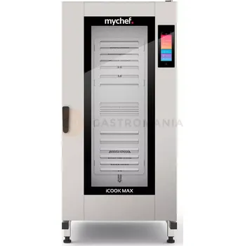 Plynový konvektomat, s vozíkem, automatický systém mytí, 20x GN1/1, 40 kW, 230 V | MYCHEF, iCook Max 201G