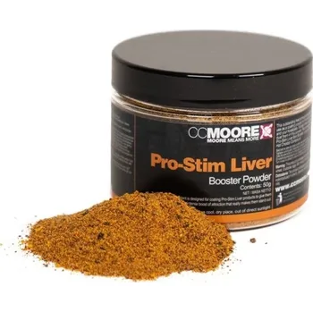 Návnadová pasta a těsto CC Moore Pro-Stim Liver - Booster Powder sypký 50g