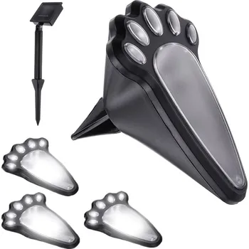 Venkovní osvětlení MrHome Solární LED zahradní lampy, lampa ve tvaru tlapky - 4 ks