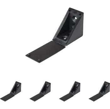Walteco Spojovací úhelník 35x35x25mm, plast, černý Množství: 5 ks