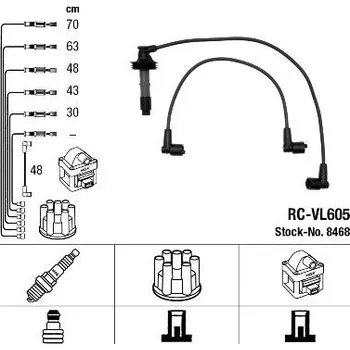 Zapalovací kabel Sada kabelů pro zapalování NGK RC-VL605