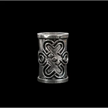 Korálek Kovový korálek na dready Celtic Knot 2, německé stříbro, Sittar.cz