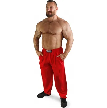 Bizon Gym Tepláky 128 - červená XL Červená