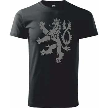 ON-DESIGN Tričko pánské/dětské s českým lvem 2 Velikost: XL, Barva potisku: šedá