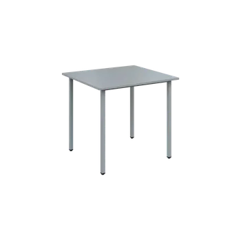 Jídelní stůl JSB 80 N jídelní stůl, kovová podnož stříbrná, deska 18 mm, 800x800 mm, šedá