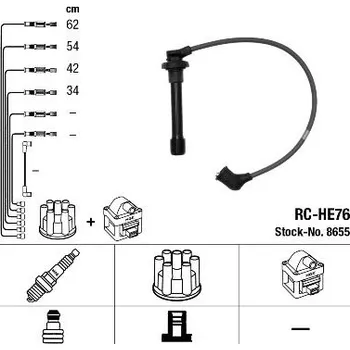 Zapalovací kabel Sada kabelů pro zapalování NGK RC-HE76