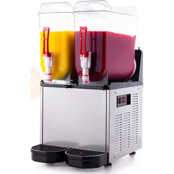 Barová židle Granitor na sorbety, slush shake, granity, ledové nápoje, inox, 2x 12 l, 390x530x770 mm | RESTO QUALITY, SLUSH24.I