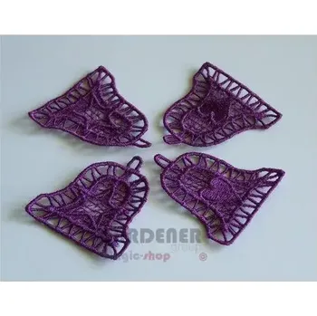 Vánoční dekorace Gardener group ČR vánoční zvonek 4ks fialová