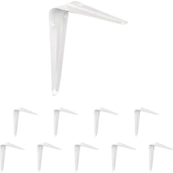 Držák na polici Walteco Plechová konzole 125x100mm, nosnost 18 kg, bílá Množství: 10 ks