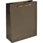 Šperky4U Větší dárková taška perleťově hnědá - KR0365-BR