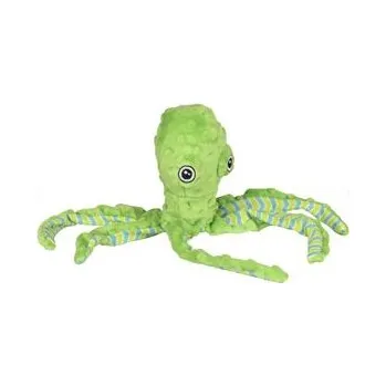 Hračka pro psa Flamingo hračka pro psa pískací chobotnice 60 cm plyšová zelená
